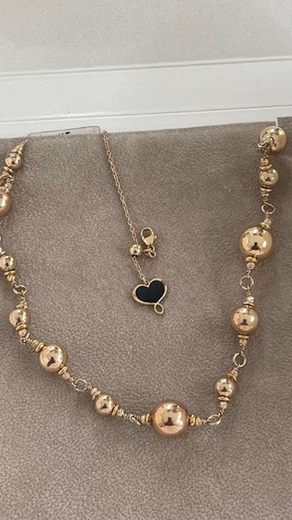 Collana Maman et Sophie Argento Dorato rosa