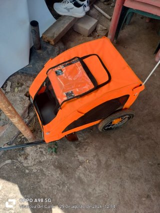 Carro de transporte para mascotas naranja