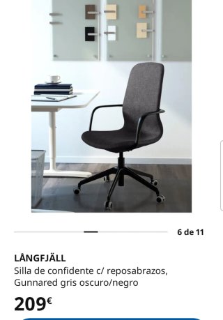 Silla de oficina Ikea LANGFJALL