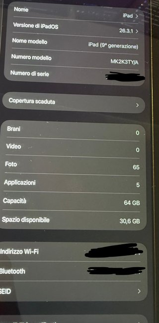 Apple iPad 9th Gen 64GB Grigio WiFi