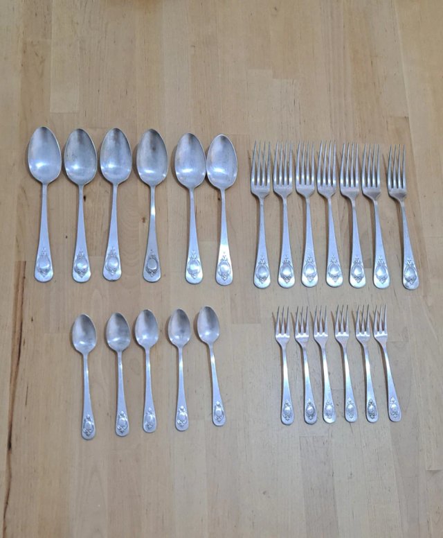 Set 24 Piezas Alpaca Baño Plata