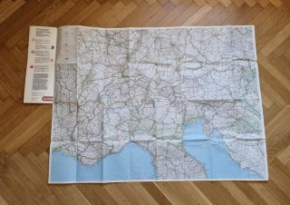 Mappa Stradale Vintage 1986 Paesi Alpini
