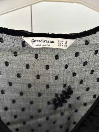 Blusa Stradivarius Negra Talla S