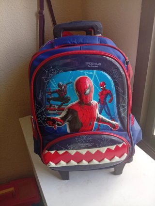 Mochila Escolar Spiderman Carrito