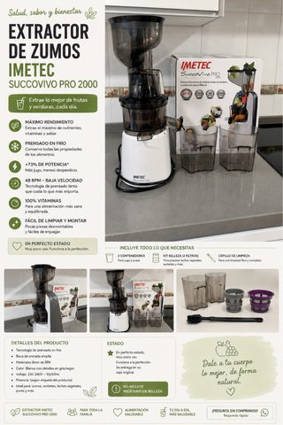 Extractor de Zumos IMETEC SuccoVivo Pro 2000
