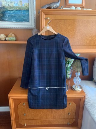 Vestido Zara Invierno TS Azul