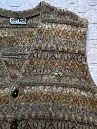 Chaleco de punto Lacoste con estampado
