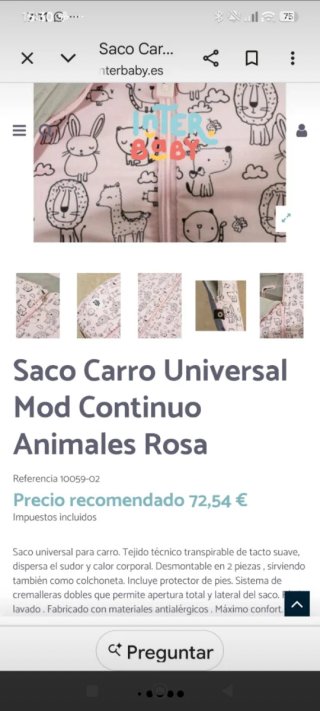 Saco para carrito de bebé