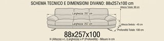 Divano Poltronesofà 4 posti tessuto