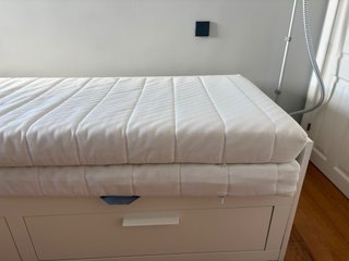 BRIMNES Diván Blanco con 2 Cajones