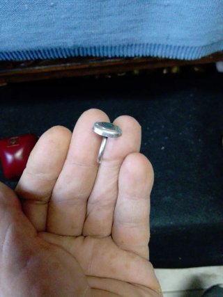 Anillo Plata Antigua Ovalado