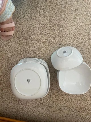 Lote Vajilla IKEA Blanca Platos y Cuencos
