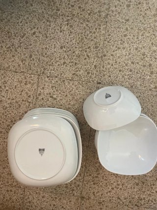 Lote Vajilla IKEA Blanca Platos y Cuencos