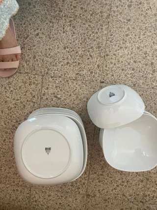 Lote Vajilla IKEA Blanca Platos y Cuencos