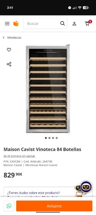 Vinoteca CAVIST 84 botellas CAVC84