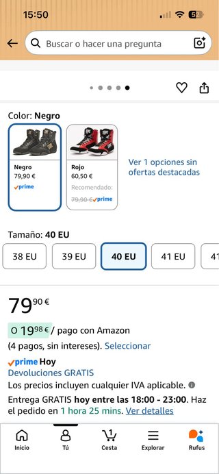 Botas de Boxeo Leone Premium Talla 40