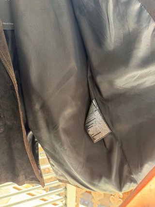 Chaqueta Zara Piel Marrón Talla M