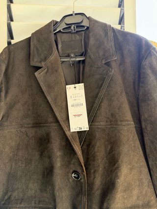 Chaqueta Zara Piel Marrón Talla M