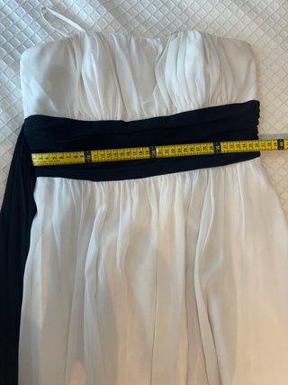 Vestido largo blanco y negro T38/40