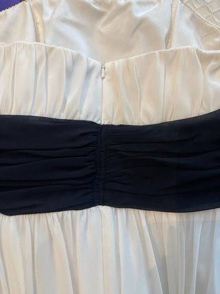 Vestido largo blanco y negro T38/40