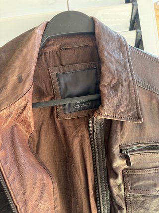 Chaqueta Zara Piel Marrón