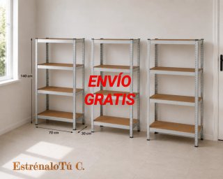 (ENVÍO GRATIS) 3 Estanterías Metálicas