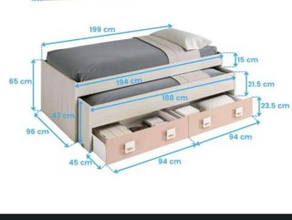 Letto a castello con 2 materassi