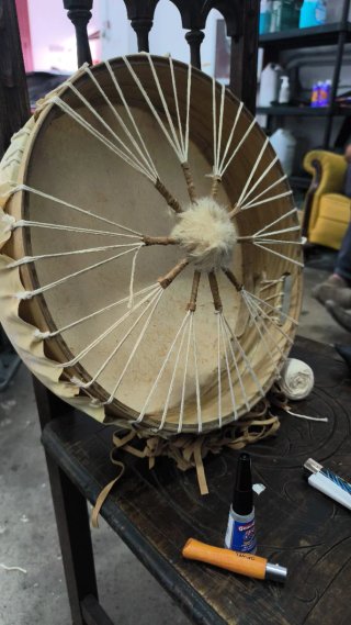 Tambor Chamánico Artesanal 100% material reciclado