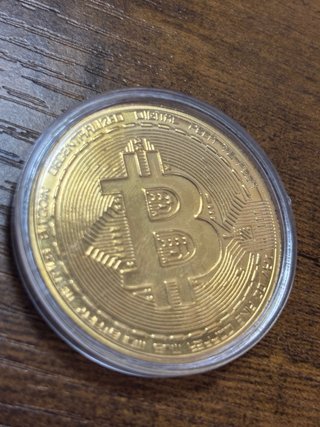 Lote 3 Monedas Bitcoin Doradas