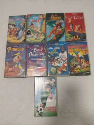 Lote 7 Películas Disney VHS (Español)