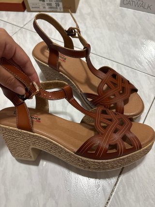 Sandalias Vaquelinas Talla 39 Marrón