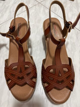 Sandalias Vaquelinas Talla 39 Marrón
