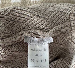 Gorro Tutto Piccolo bebé 1920W25 beige/gris