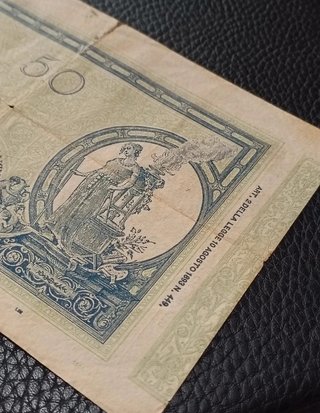 Rara banconota 50 Lire Banca d'Italia 1925