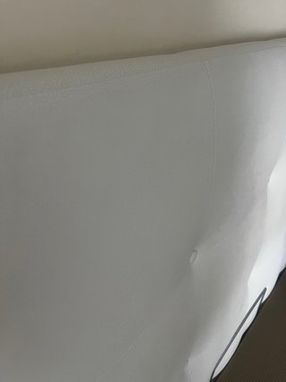 Cabecero blanco acolchado polipiel