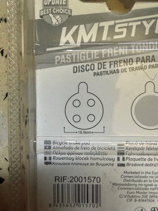 Pastillas Freno Disco KMTSTYLE 2PCS NUEVOS