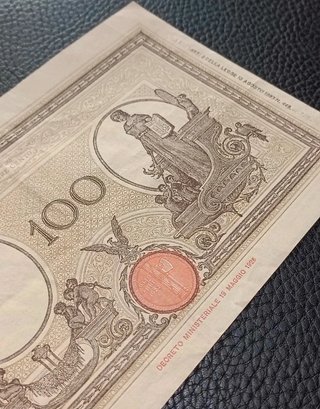 Rara banconota 100 lire stampa Milano