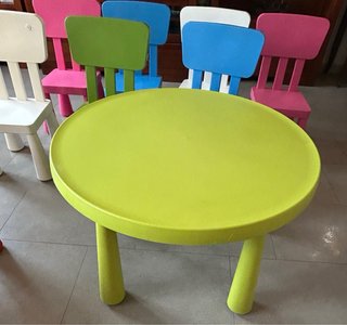 Lote 2 Mesas y 7 Sillas Infantiles Ikeas