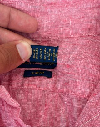 Camisa Polo Ralph Lauren Lino Rosa