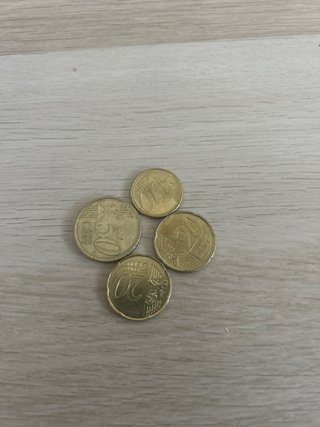 Monedas de 50, 20 y 10 céntimos