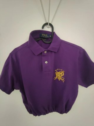 Polo Ralph Lauren XS Morado Logo Dorado