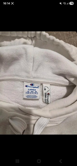 Sudadera Champion Beige y Blanca