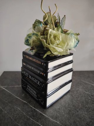 Vaso Ceramica Pila Libri Nero