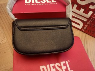 Borsa Diesel nera con logo D