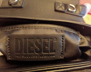 Borsa Diesel nera con logo D
