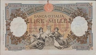 Rara banconota 1.000 lire - repubblica italiana