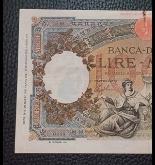 Rara banconota 1.000 lire - repubblica italiana