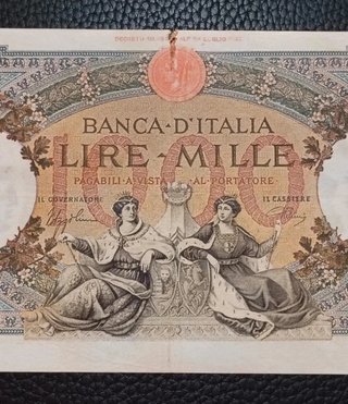 Rara banconota 1.000 lire - repubblica italiana