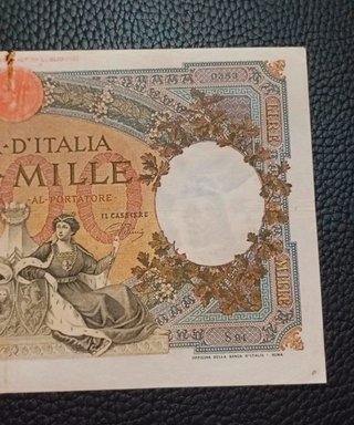 Rara banconota 1.000 lire - repubblica italiana