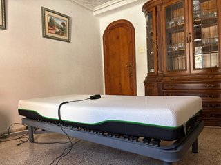 Cama articulada eléctrica con carro elevador